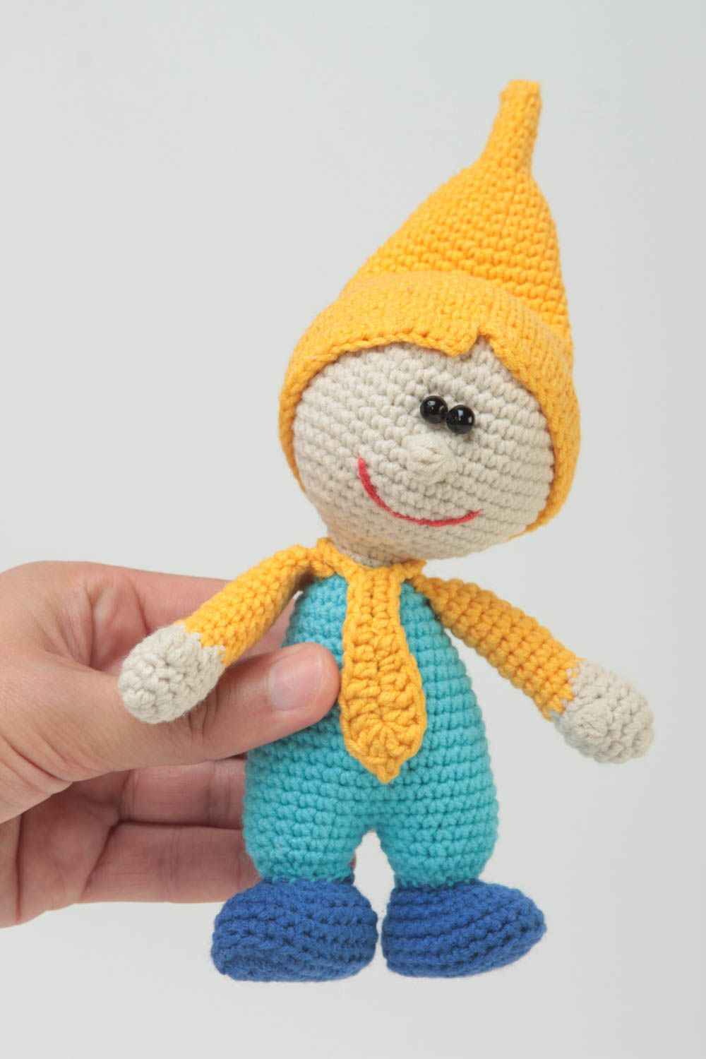 Peluche para niños hecho a mano regalo original juguete tejido  Gnomito foto 5
