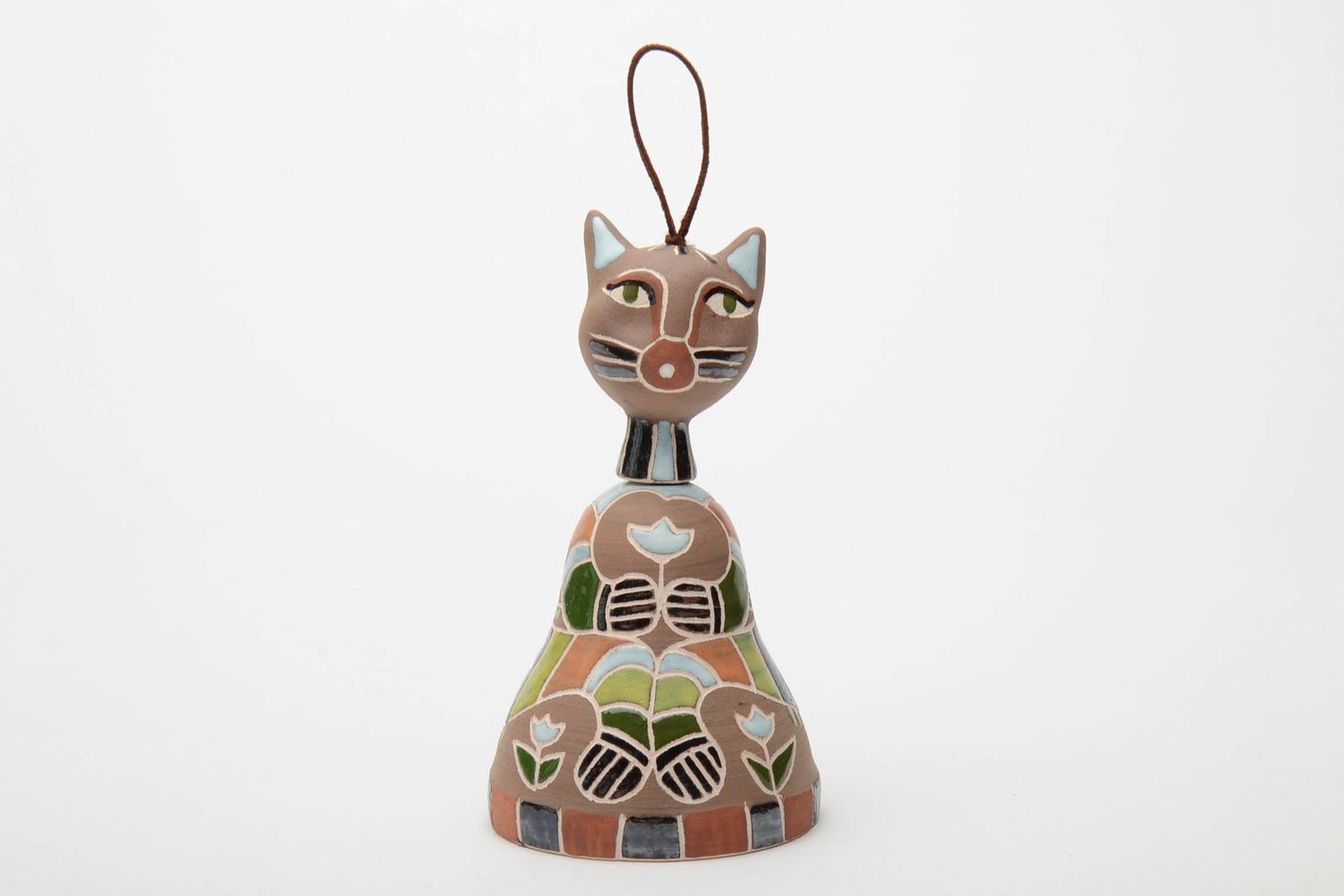 Campana cerámica, figurilla de interior Gato foto 2