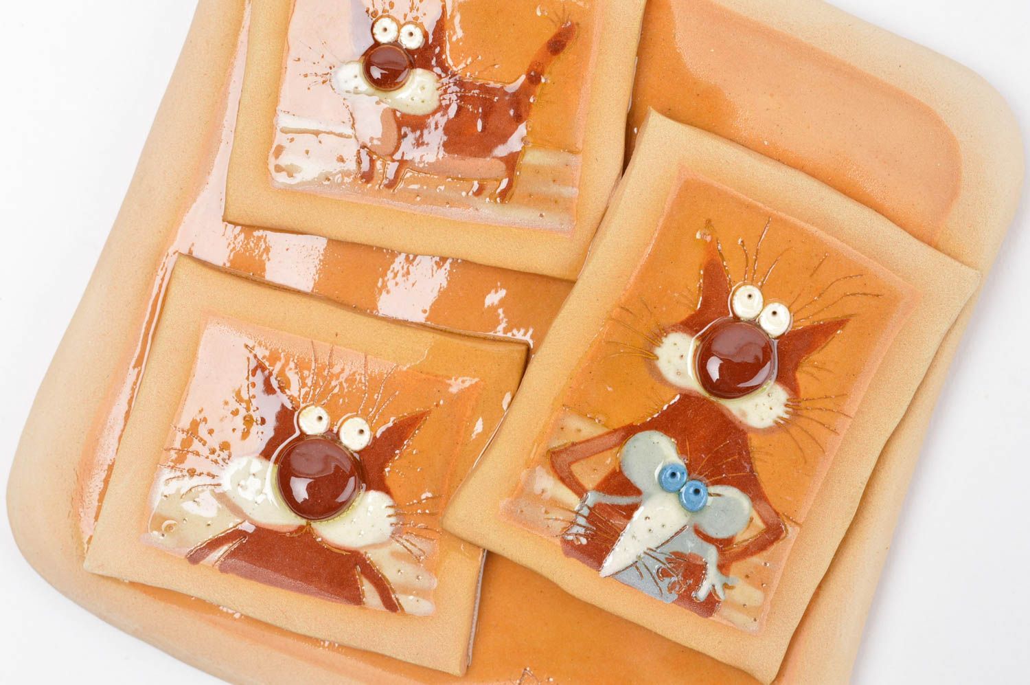 Aimant céramique fait main Magnet frigo Album photo du chat Décoration frigo photo 5