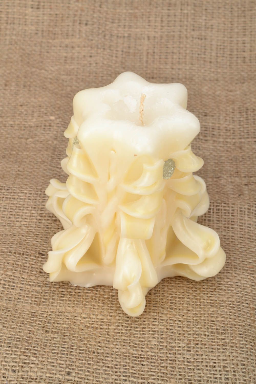 Wedding carved candle 5,15 inch anniversary gift candle for women  0,37 lb photo 1