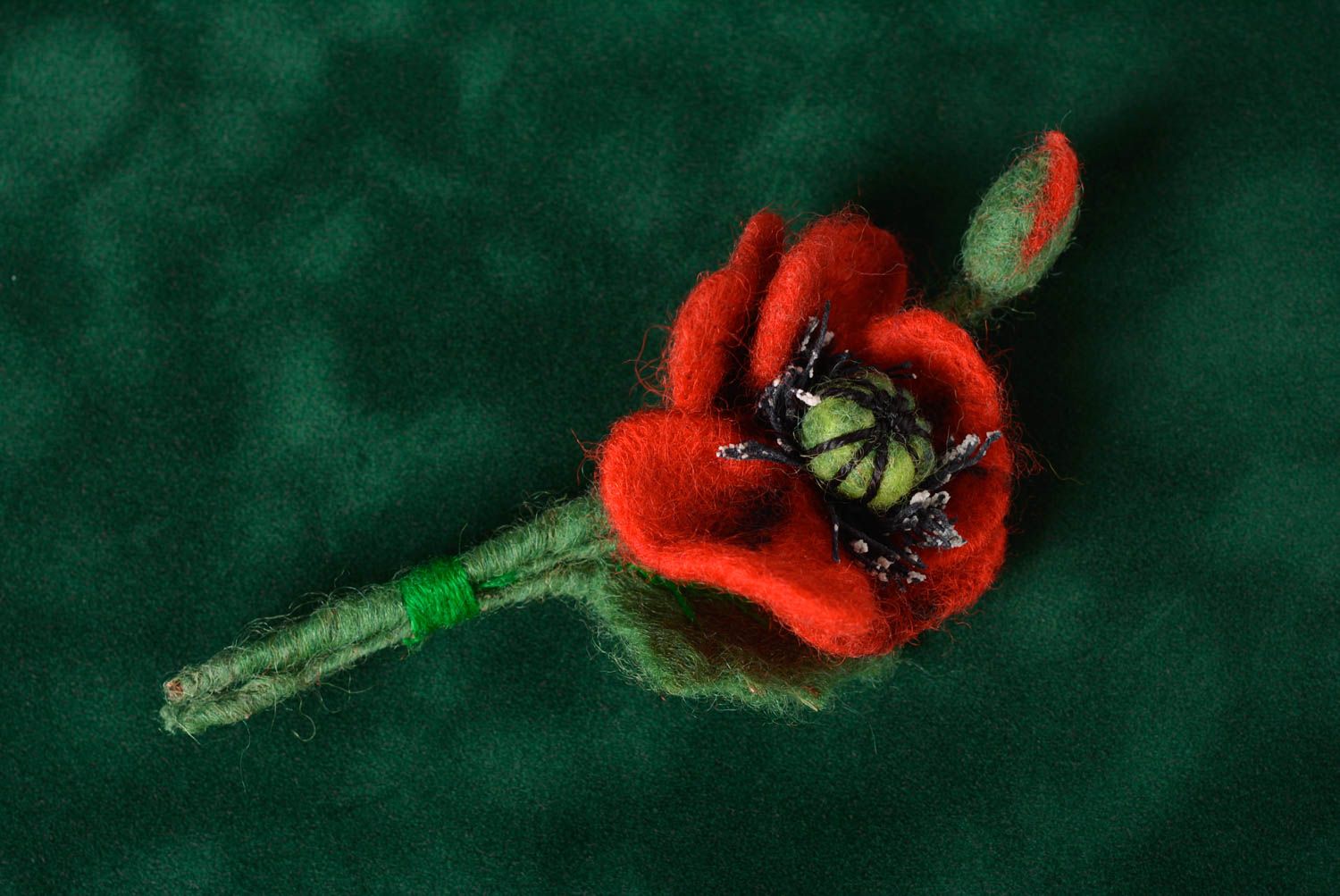 Blume Brosche handmade Schmuck aus Wolle Designer Accessoire Schmuck für Frauen foto 4