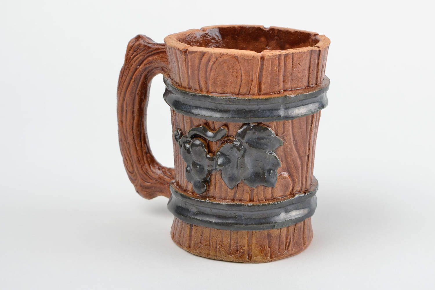 Large beer mug ceramic mug handmade pottery kitchen decoration gift for him photo 4