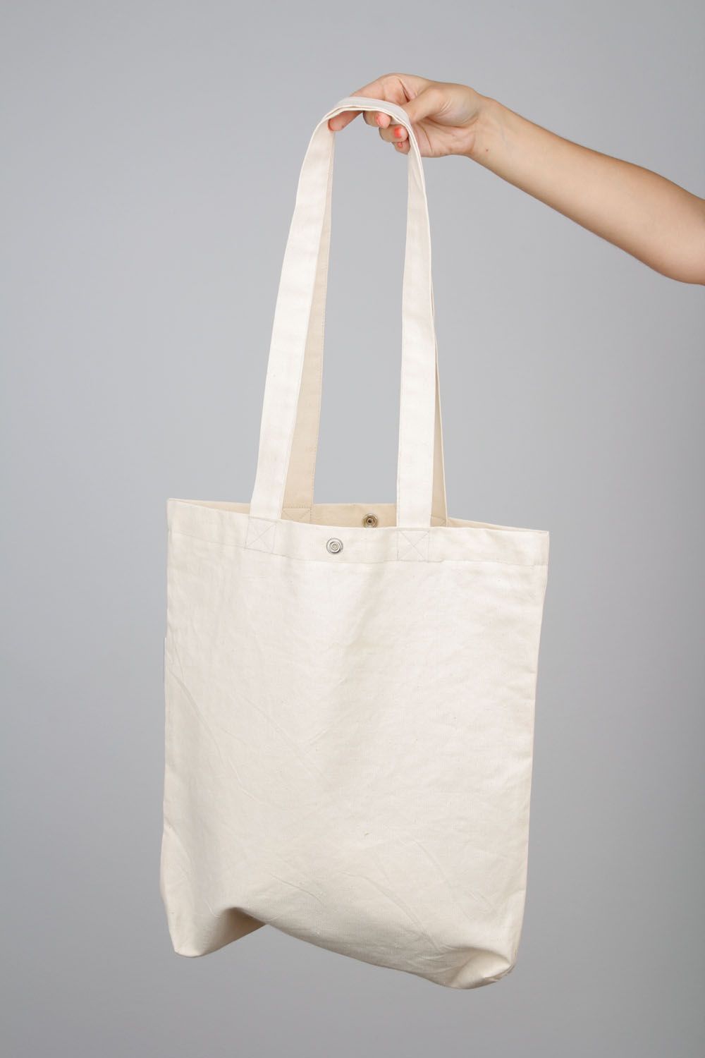 Grand sac à main blanc avec hibou fait main photo 3