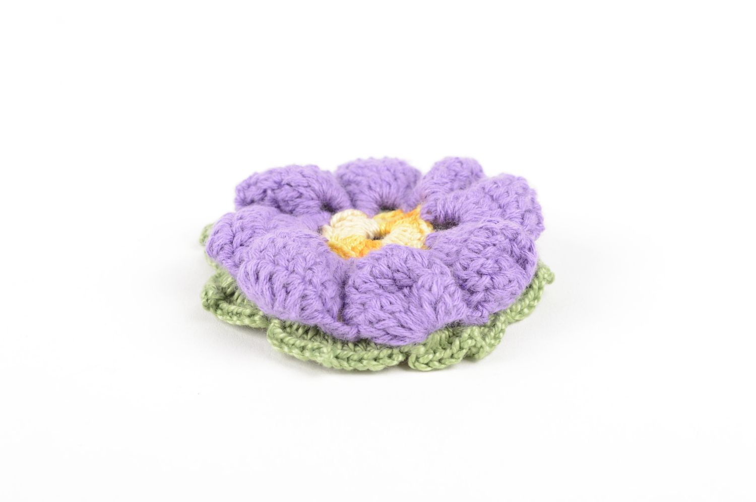 Violette Blume Rohling für Schmuck handmade Stoff Blume Accessoire für Frauen  foto 3