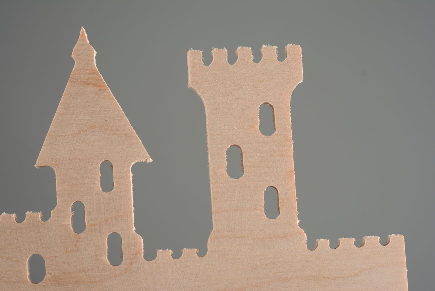 Forme en bois brut à décorer Château photo 4
