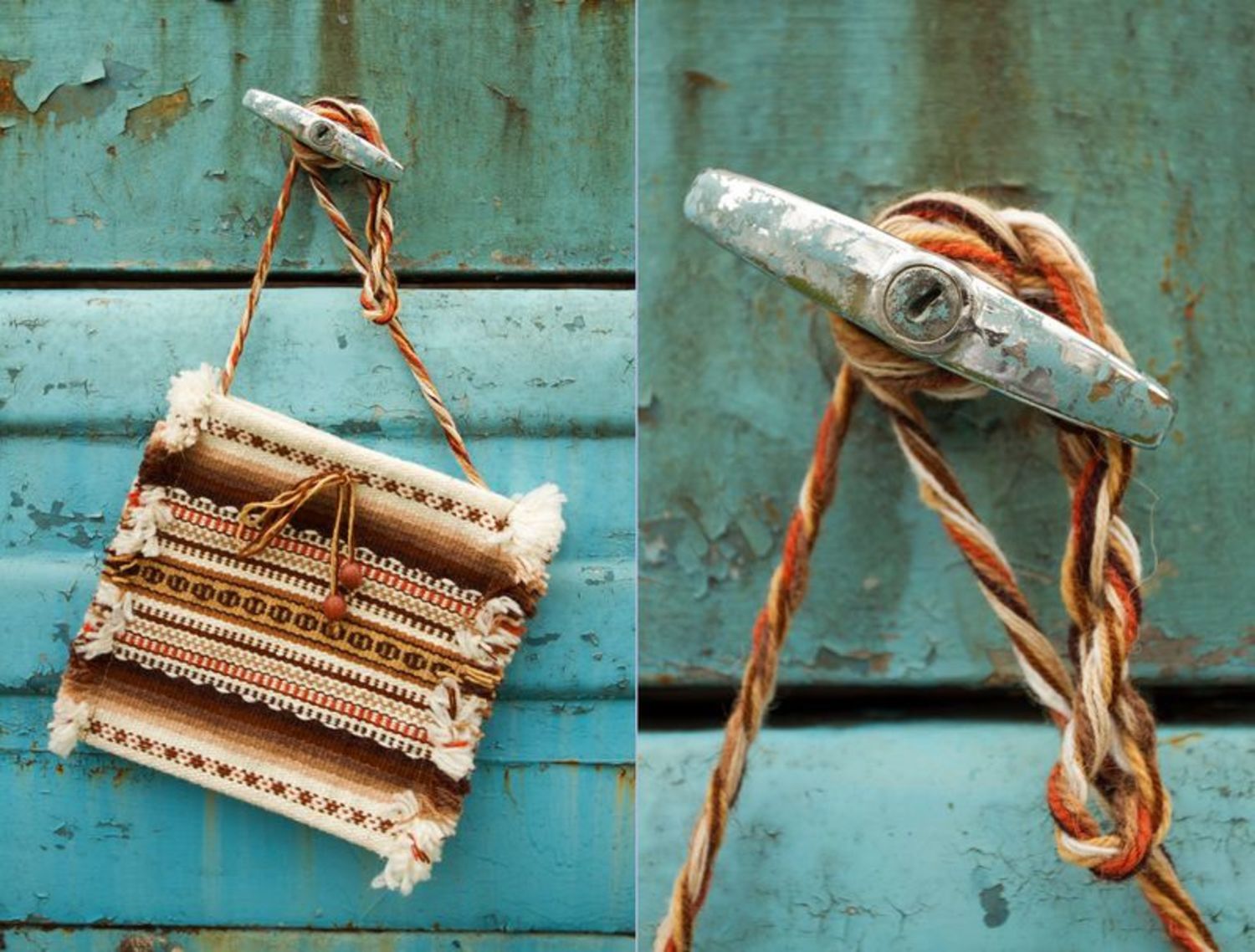 Fabric purse in ethnic style photo 3