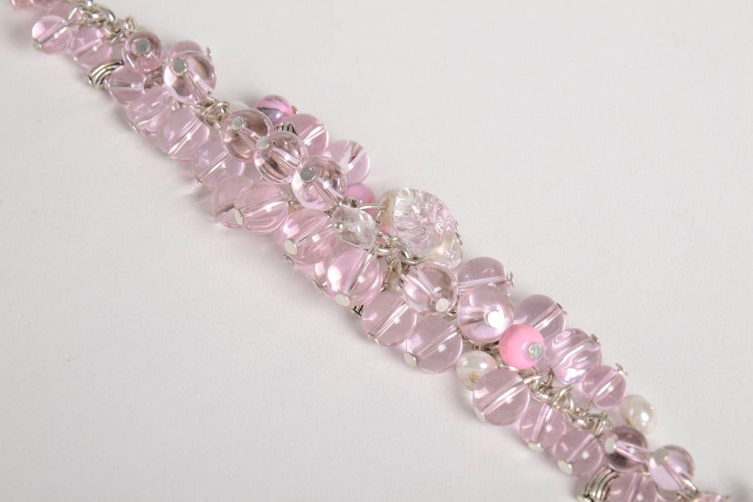 Pink adjustable charm chain bracelet for girls photo 6