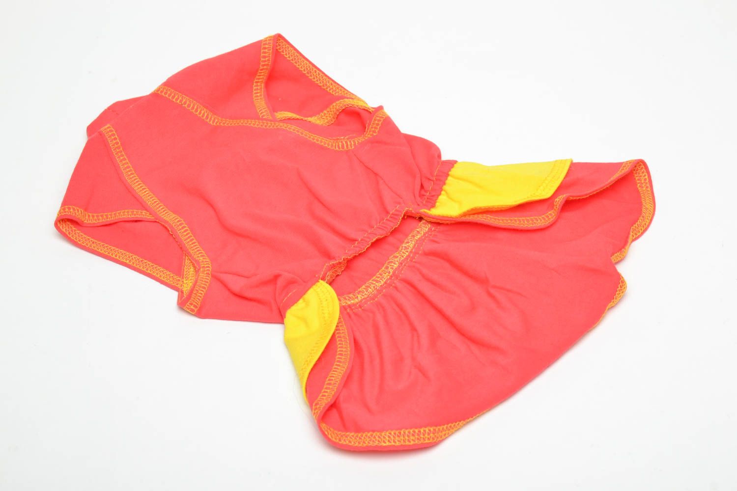 Red and yellow dog dress photo 5
