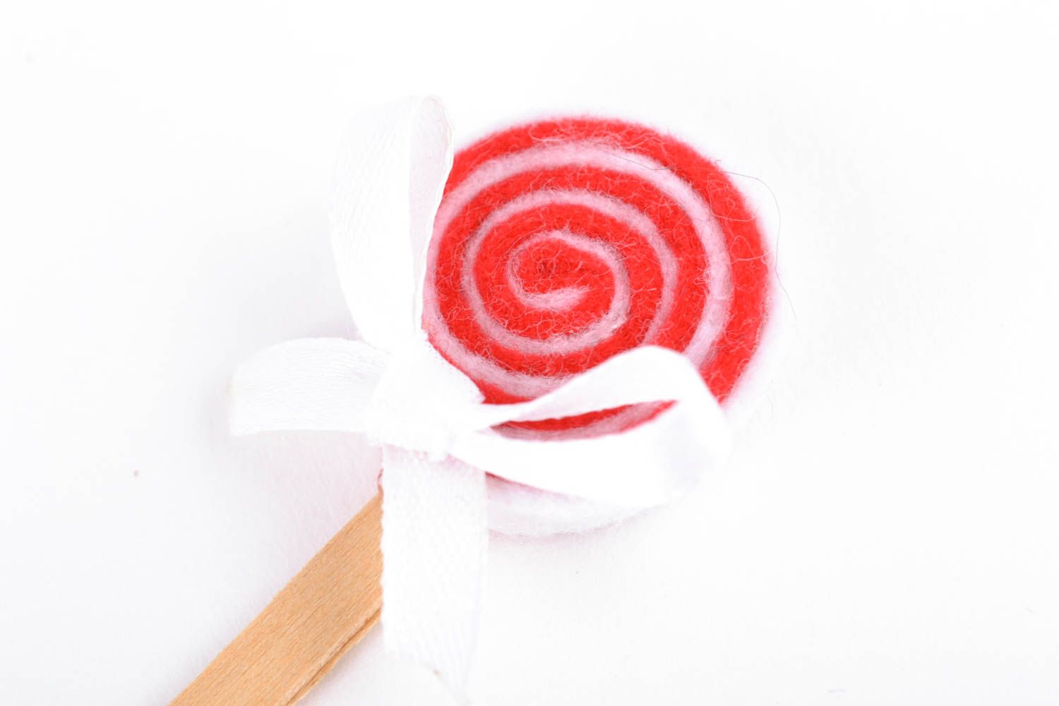 Textile felt fridge magnet in the shape of lollipop photo 3