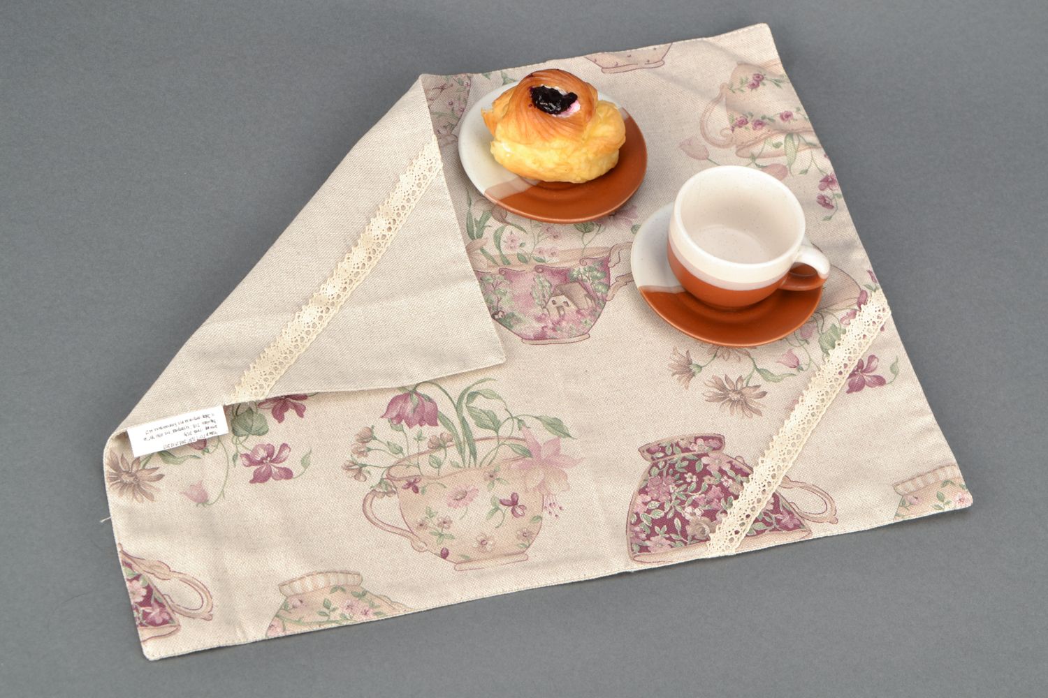 Handmade decorative two-sided napkin photo 1