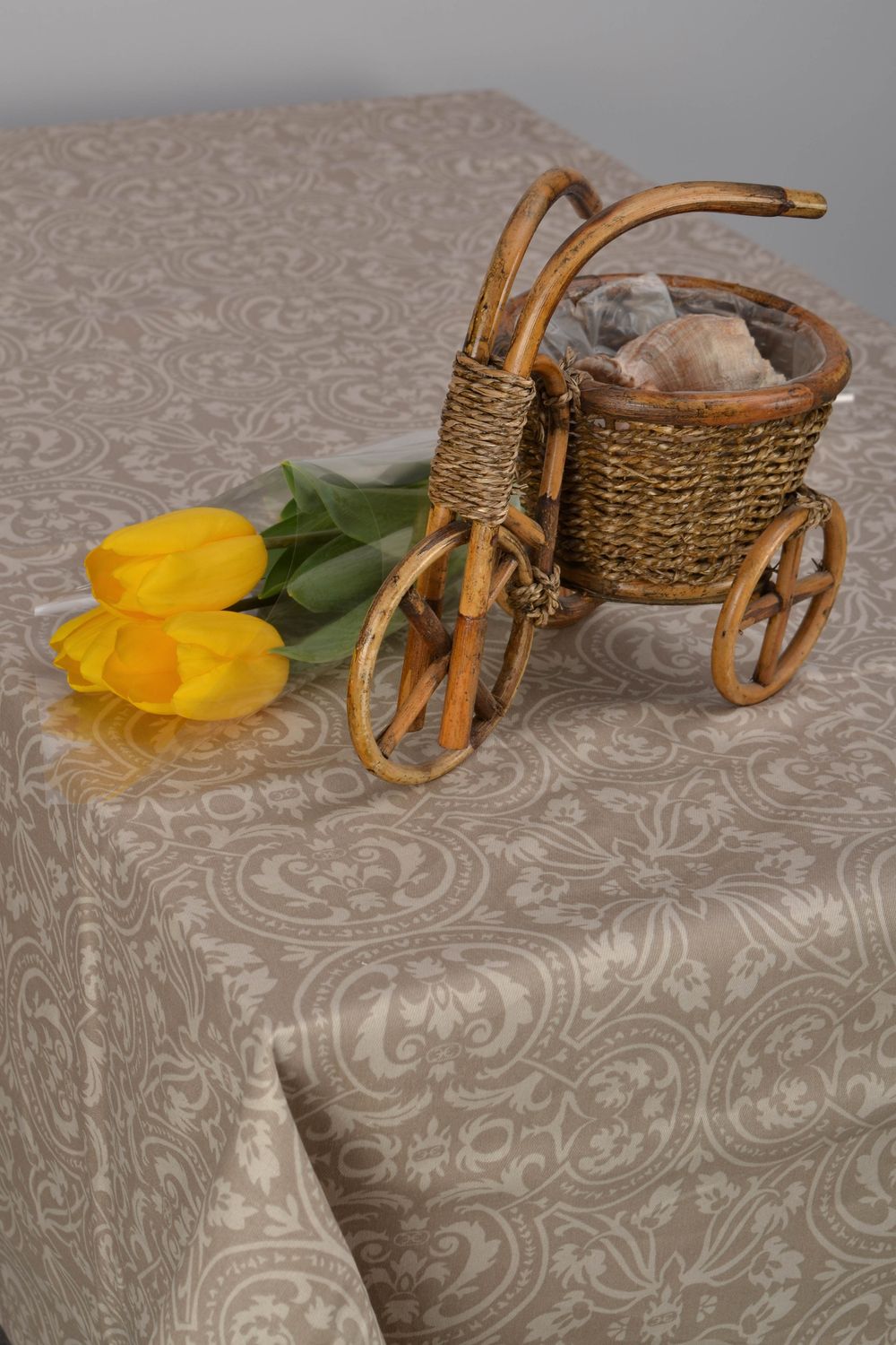 Cotton tablecloth for rectangular table photo 1