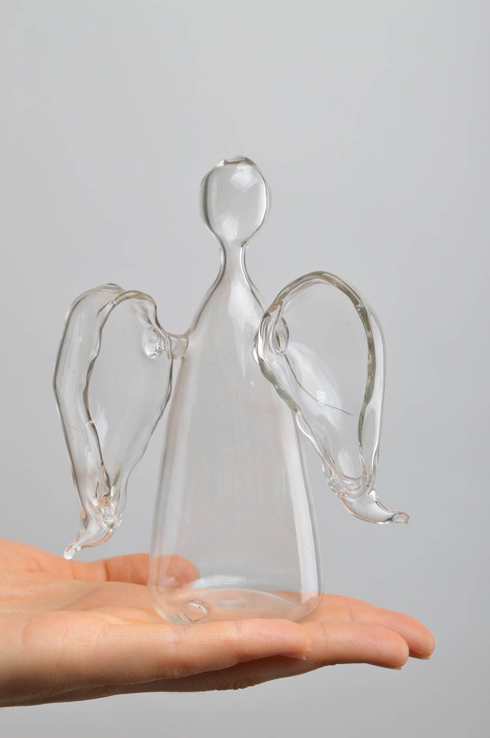 Handmade Deko Figur Dekoideen Wohnzimmer Figur aus Glas Engel Minimalismus schön foto 5
