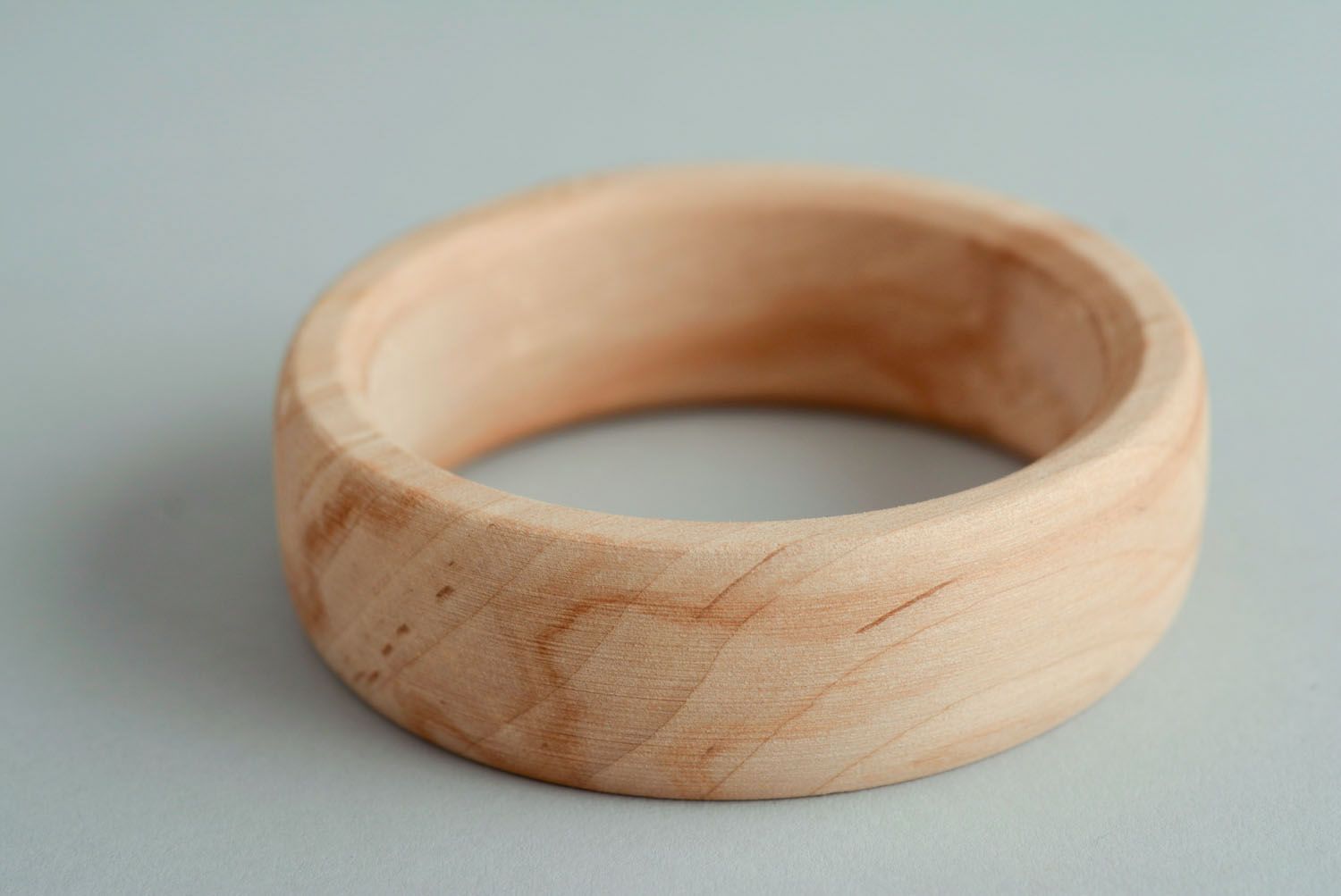 Bracelet en bois brut à décorer fait main  photo 3