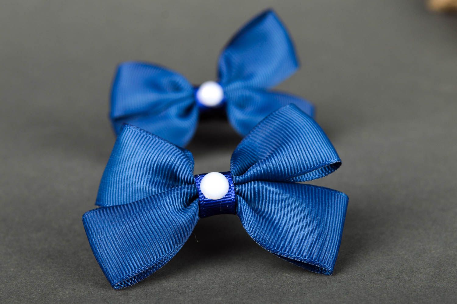 Gomas para el pelo azules accesorios para niñas hechos a mano regalos originales foto 2