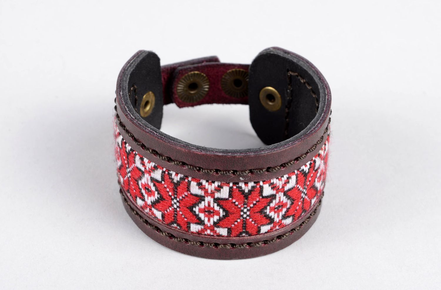 Handmade leather bracelet wrap bracelet leather cuffs unique gifts for women  photo 1