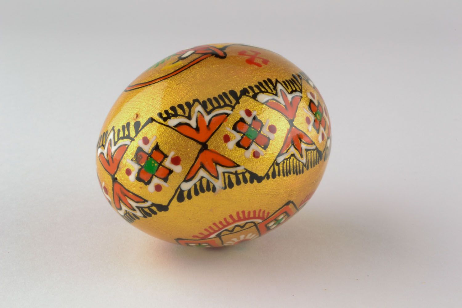 Wooden painted egg Easter Holiday photo 3
