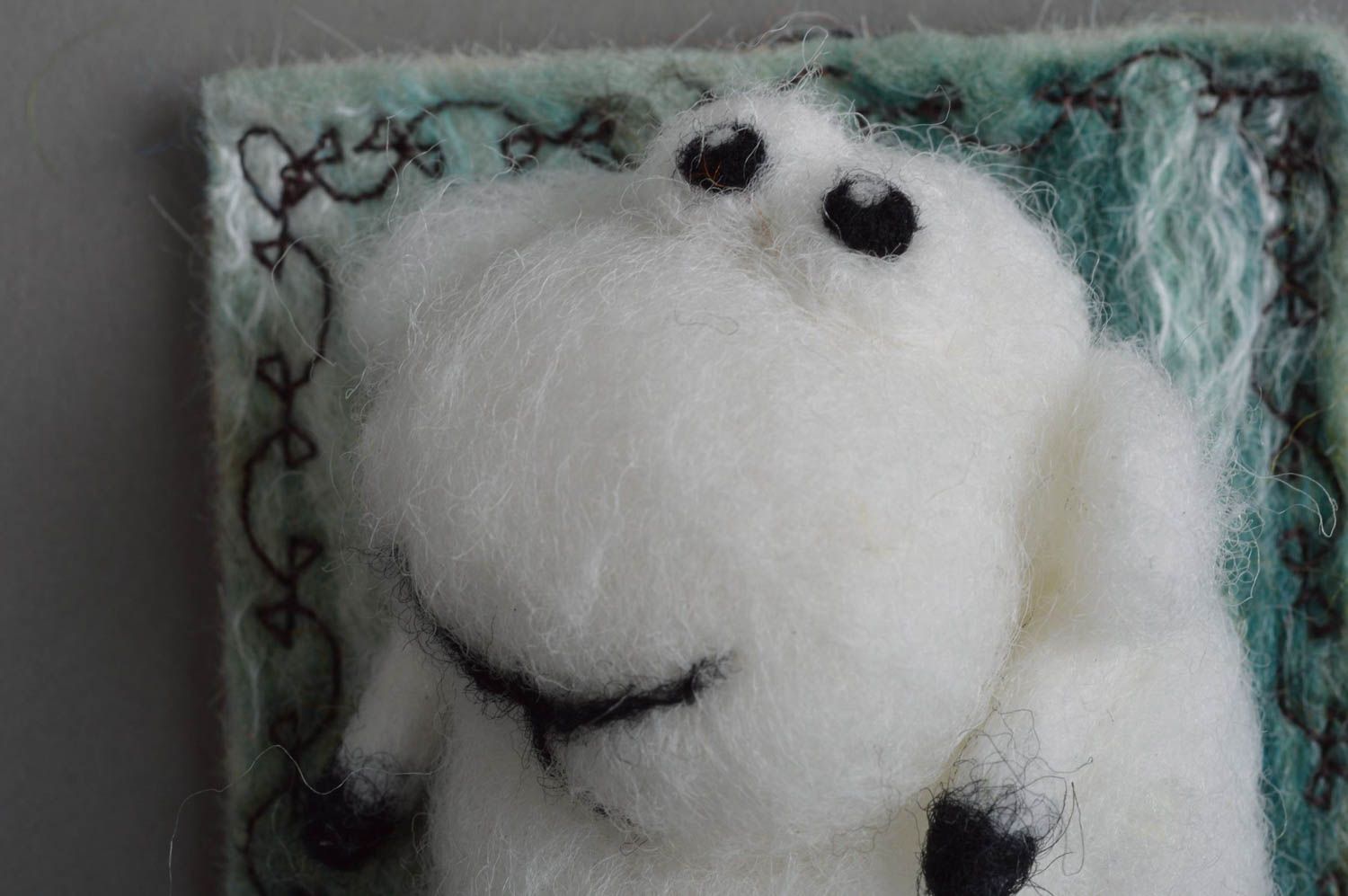 Designer Kühlschrankmagnet aus Wolle Schaf gefilzt handmade Geschenk originell foto 4