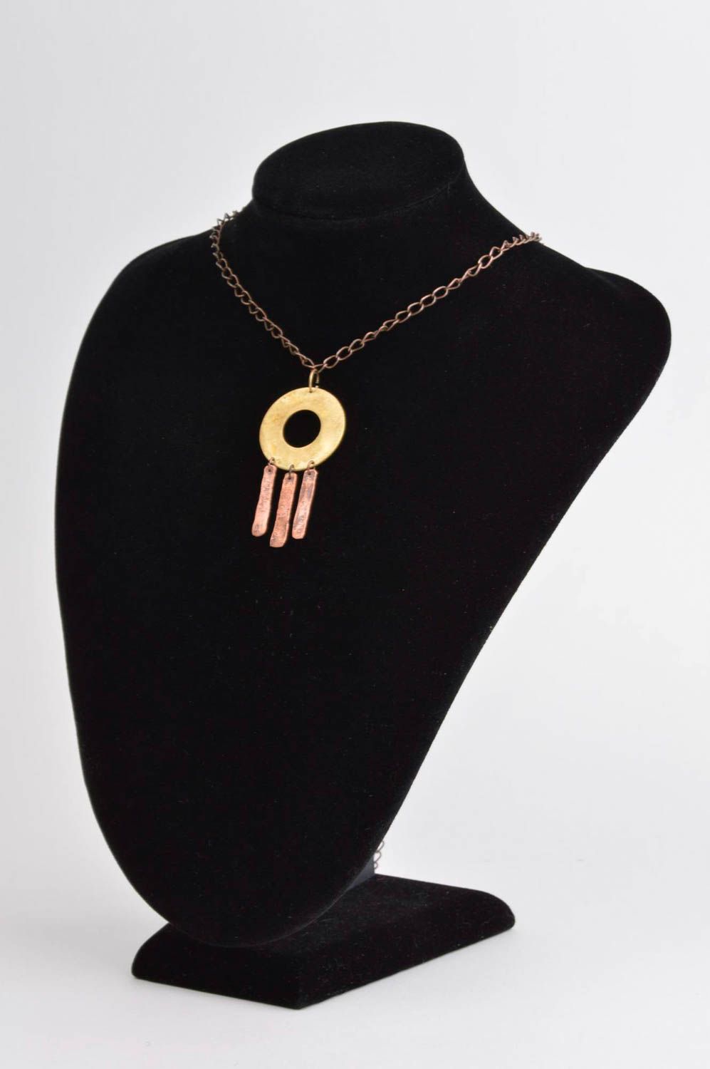Brass necklace handmade brass jewelry metal necklace metal jewelry for women photo 1