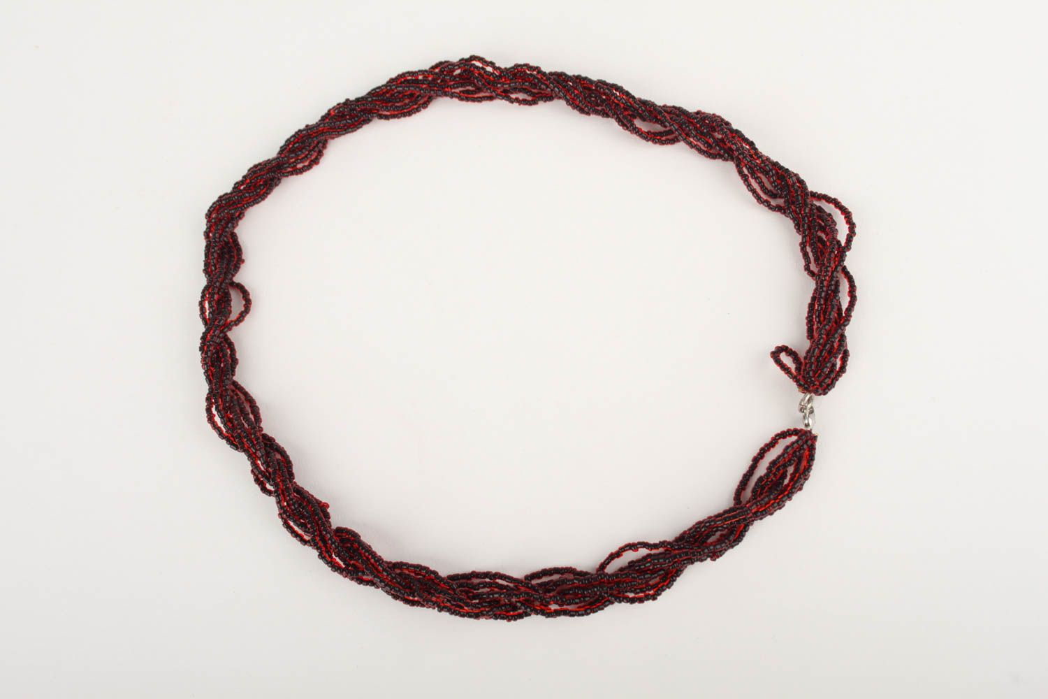 Ожерелье из бисера украшение ручной работы колье из бисера плетеное стильное фото 5