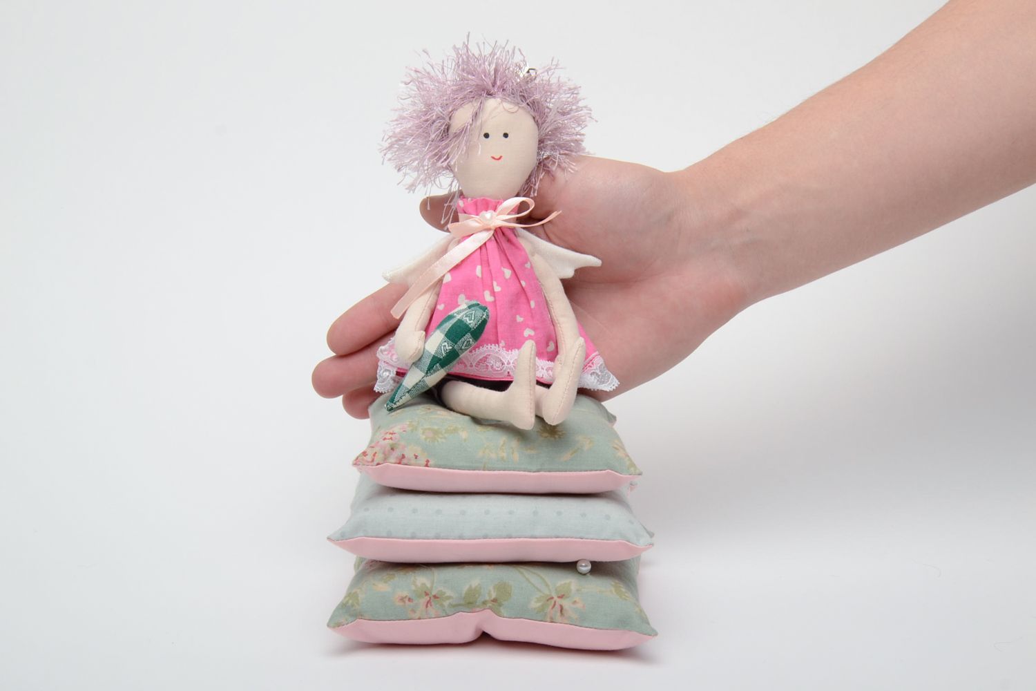 Кукла принцесса на горошине в розовом платьем авторская  фото 5