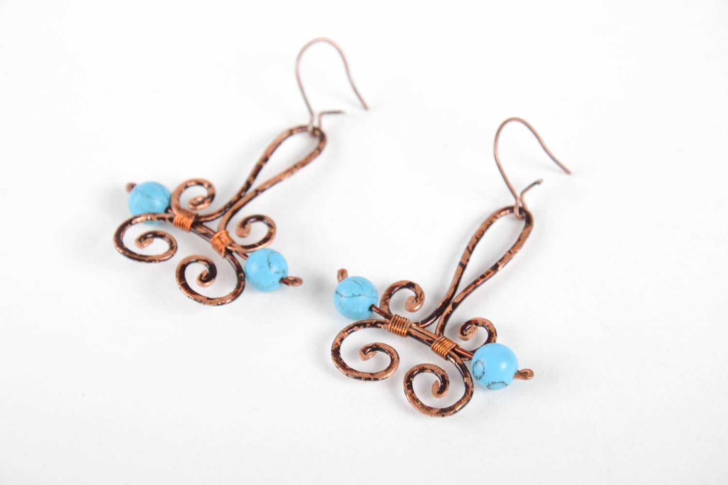 Handmade earrings copper jewelry designer earrings ladies earrings gifts for her photo 2