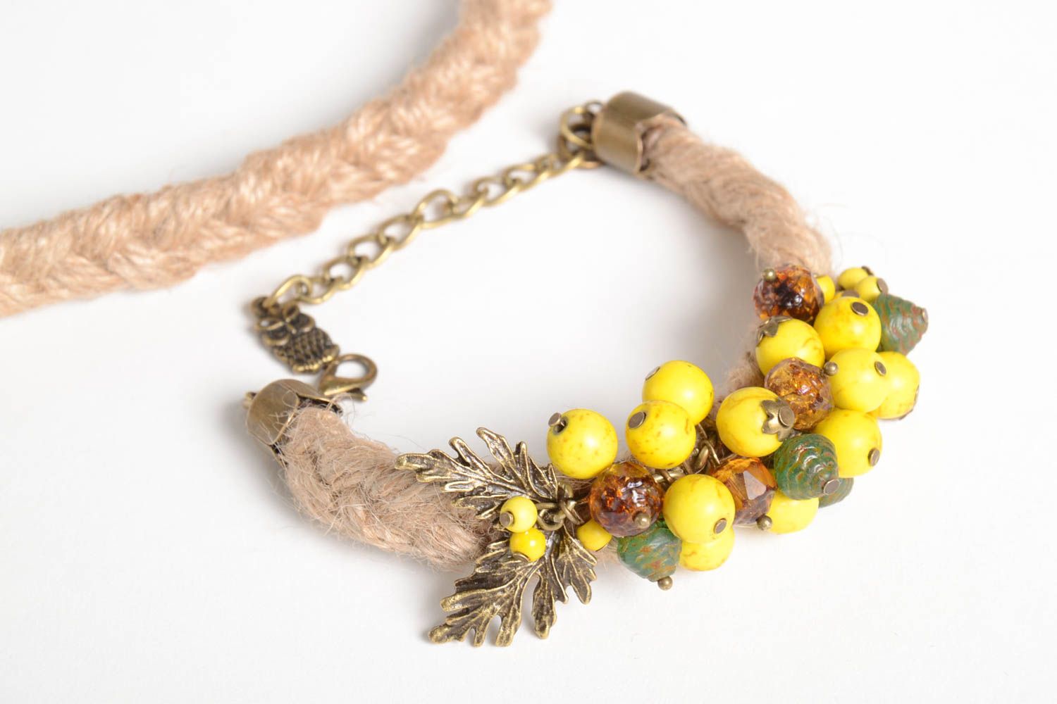 Handmade gemstone jewelry set beaded necklace bracelet designs artisan jewelry photo 5