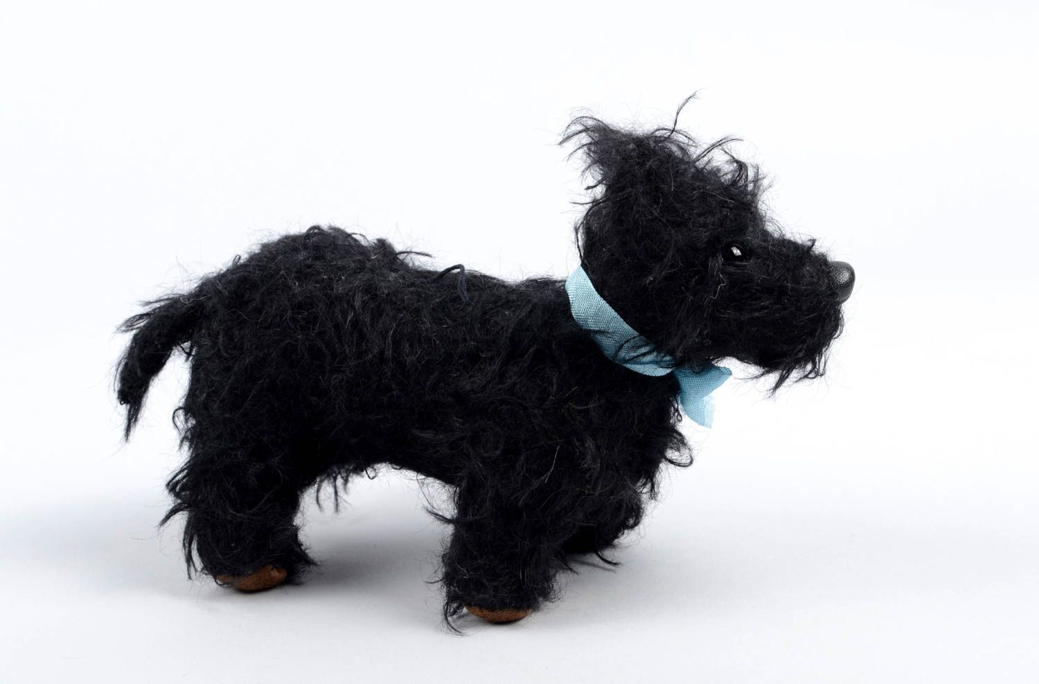 Handmade stylish dog toy unusual designer soft toy textile present for kids photo 1