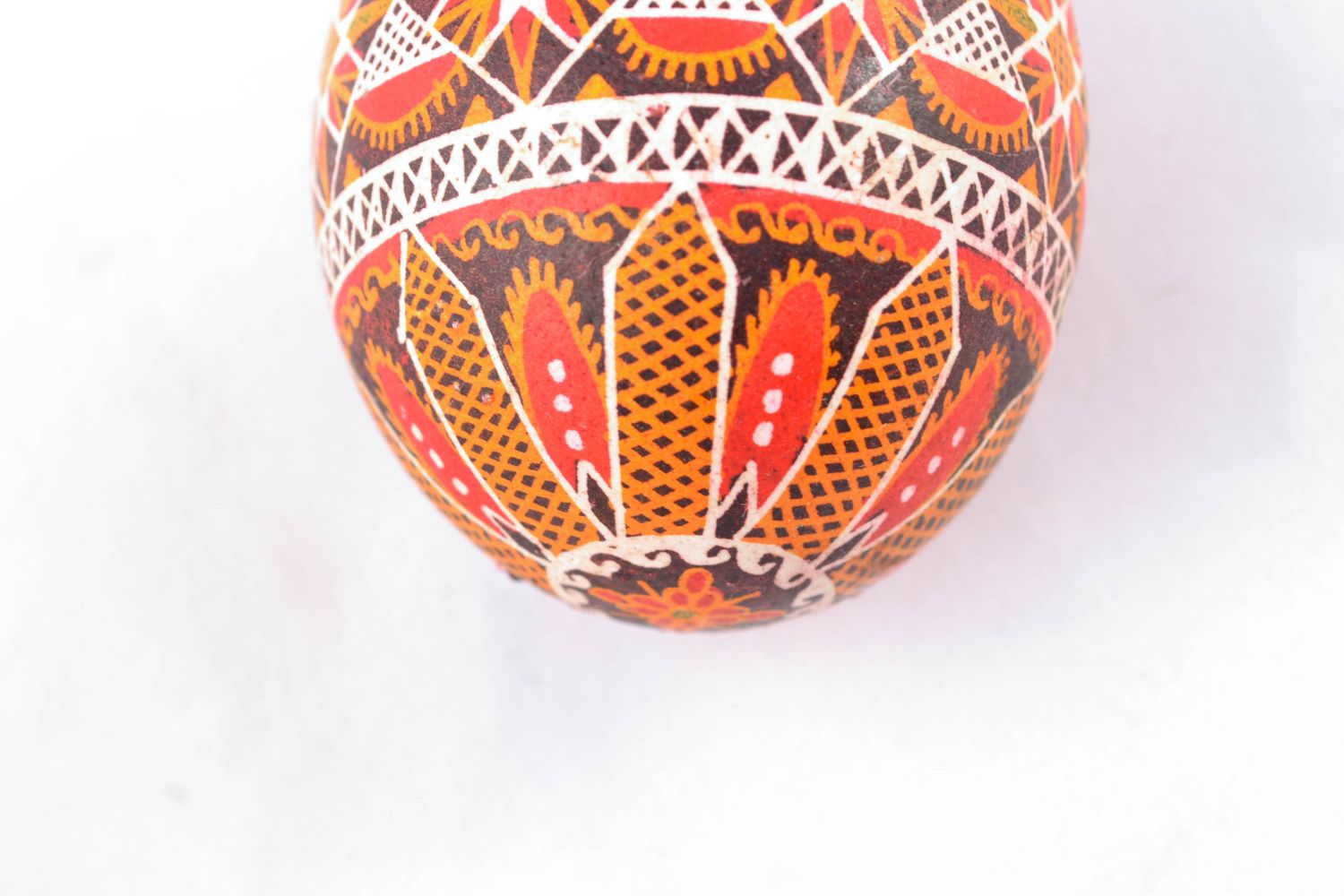 Handmade painted chicken egg with symbolics photo 3