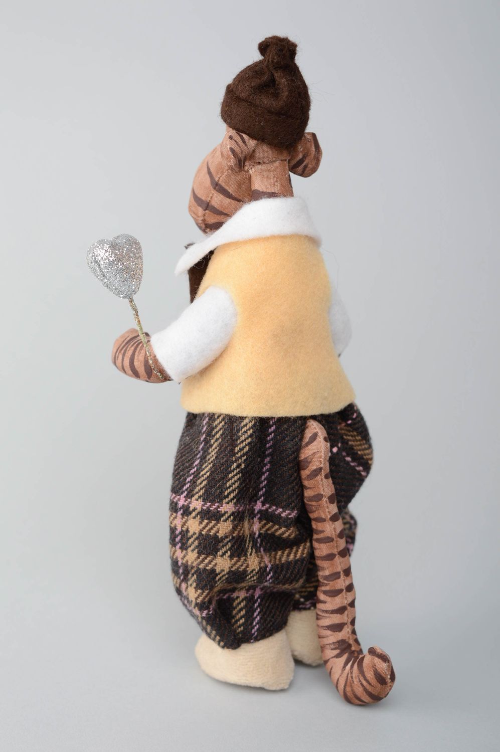 Тигр Авторская игрушка ручной работы хенд мэйд мягкая кукла  фото 3