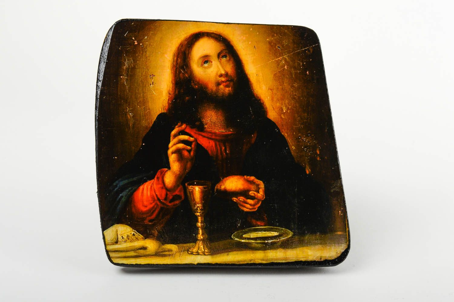 Икона ручной работы икона из дерева красивая православная икона Чаша Иисуса фото 2
