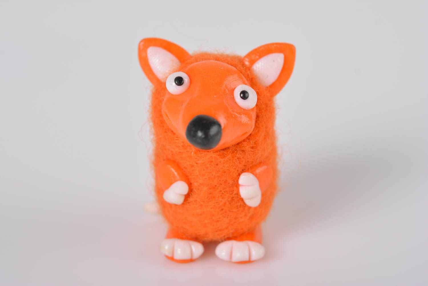 Gefilzte Figur handmade Fuchs Spielzeug Kinder Geschenke kleine Figur orange foto 1