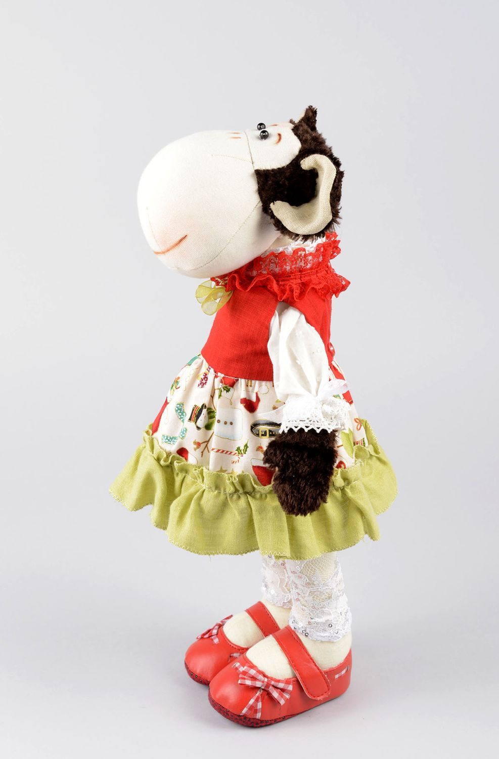 Kinder Spielzeug handgefertigt Puppe aus Stoff lustig Designer Puppe schön foto 3