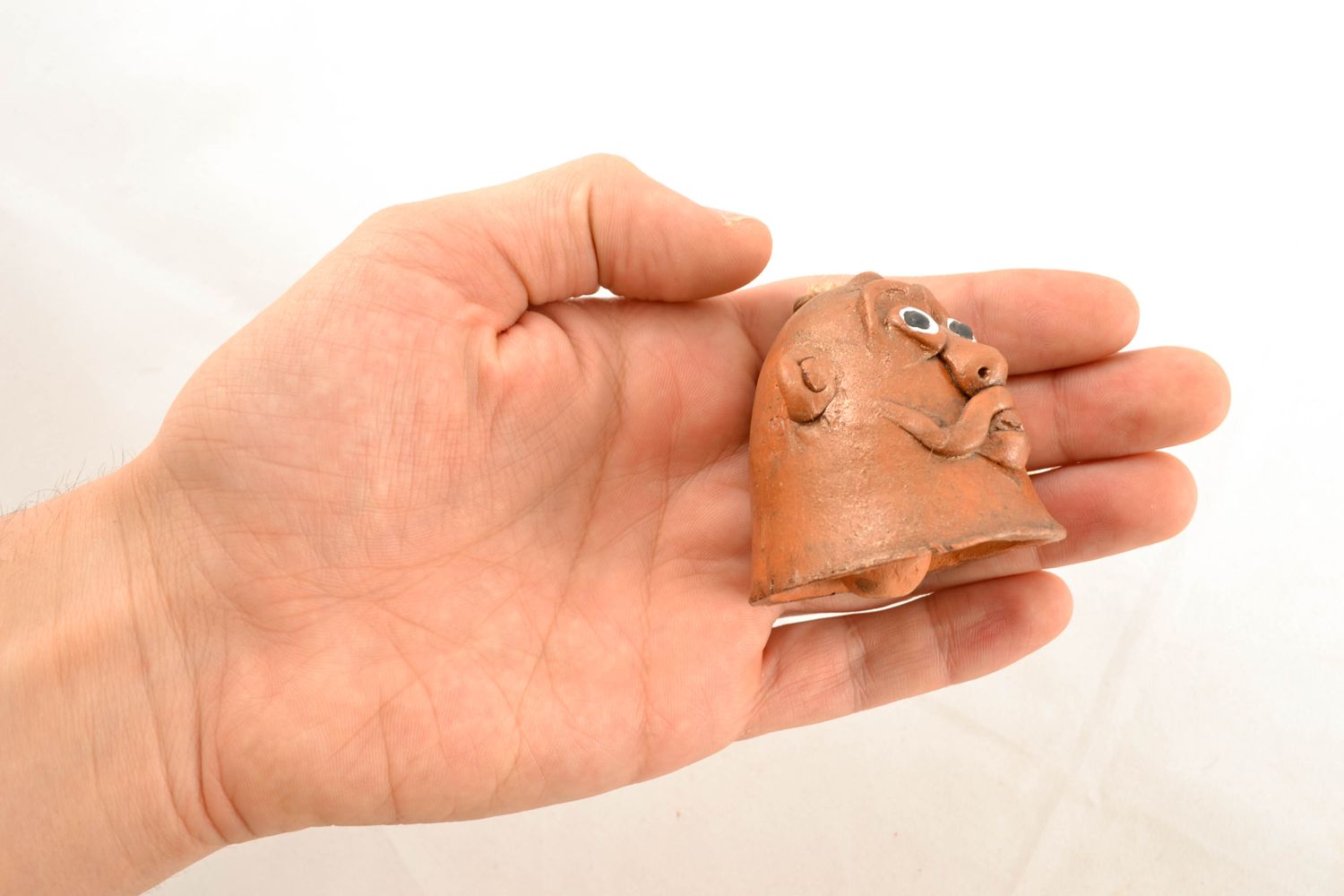 Campanello d'autore in ceramica fatto a mano pendente souvenir divertente
 foto 1