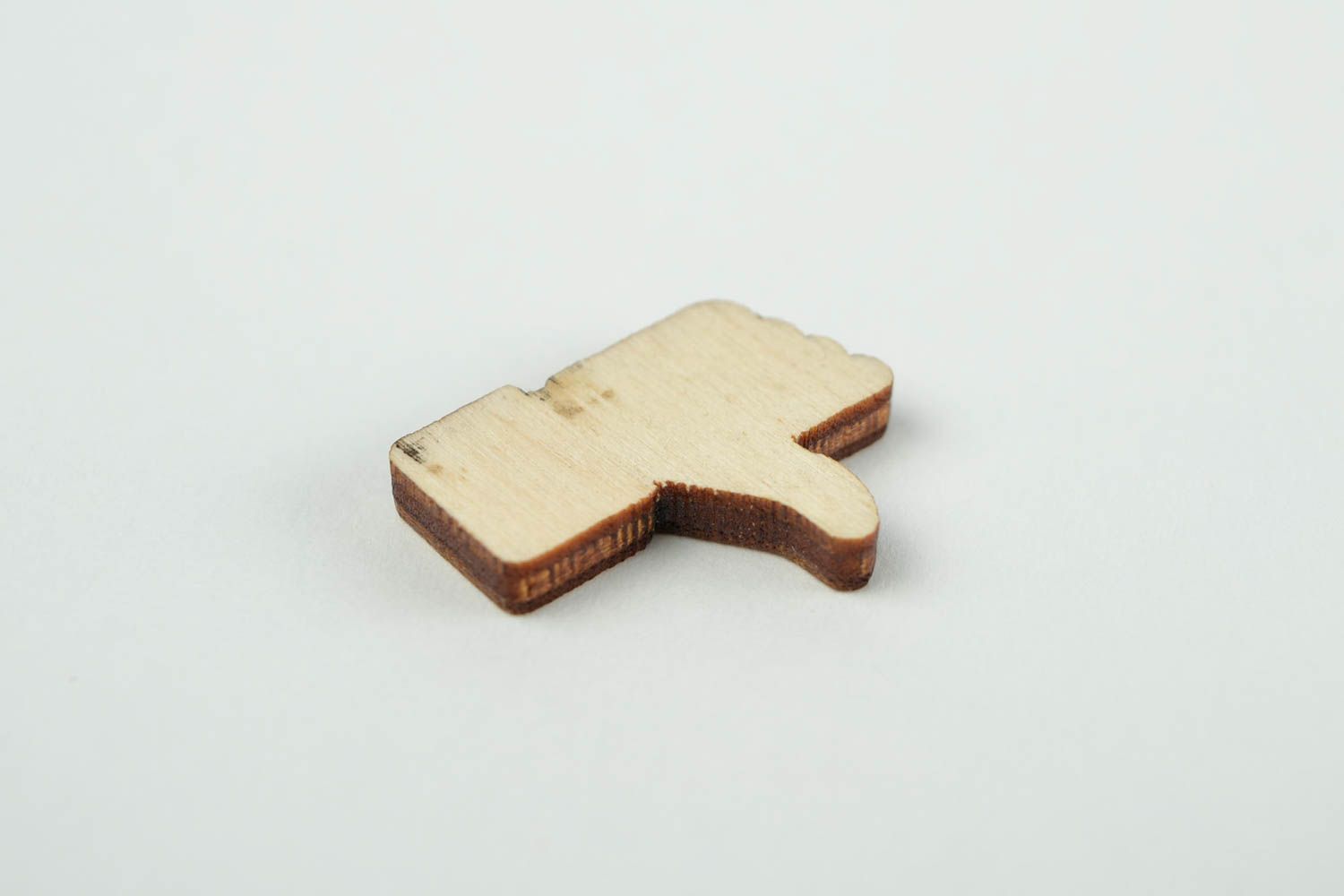 Handmade Holz Rohling Scrapbook Material Deko Figur Hand originell klein foto 5