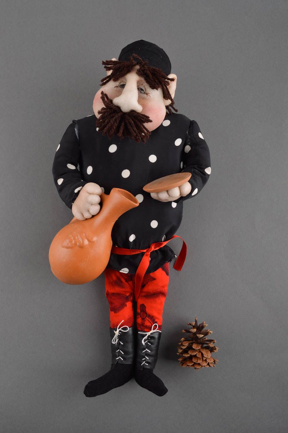 Тряпичная кукла декор для дома кукла ручной работы текстильная кукла мужчина фото 1