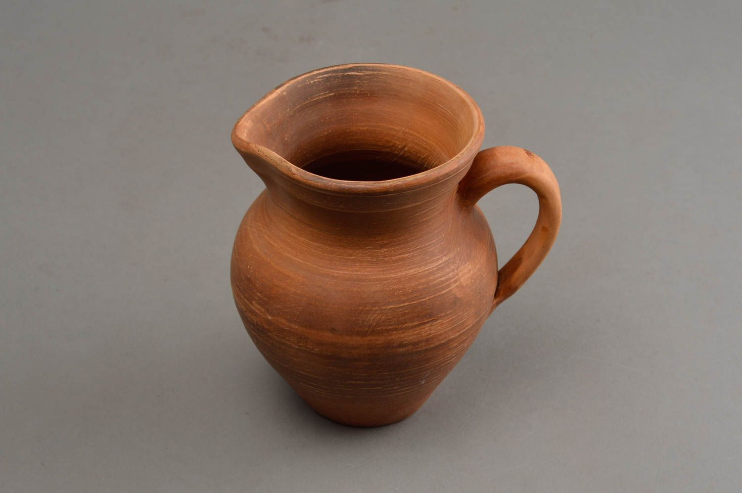 15 oz ceramic clay milk jug with handle with no lid 1 lb photo 3