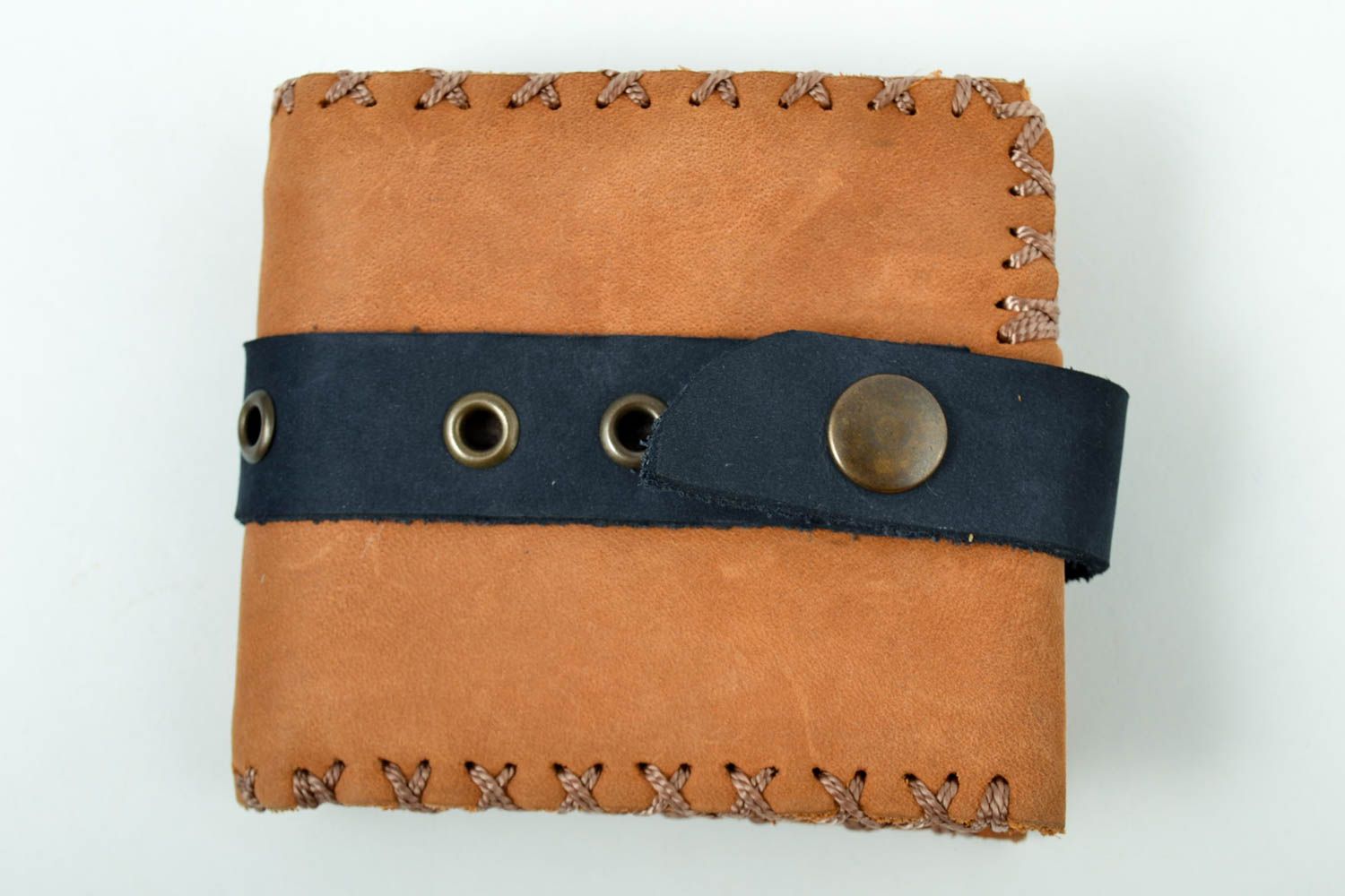 Кошелек ручной работы кожаный кошелек с хромовым покрытием кожаный аксессуар фото 2