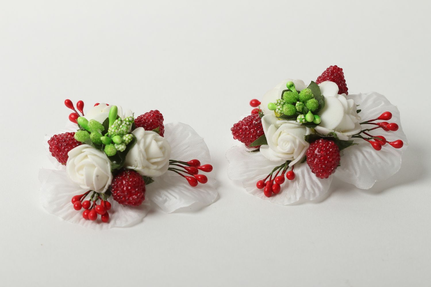 Handmade festive unusual accessory stylish flower hair tie beautiful hair tie photo 2