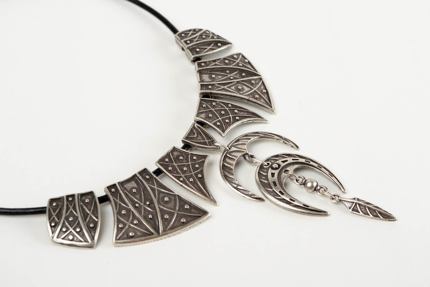Handmade metal necklace designer stylish accessory fashion women gift idea  photo 2