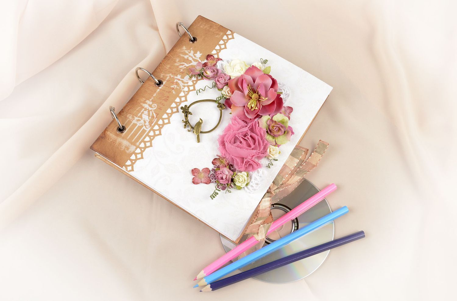Handmade wedding gift designer notebook notepad for wedding wishes gift for girl photo 5