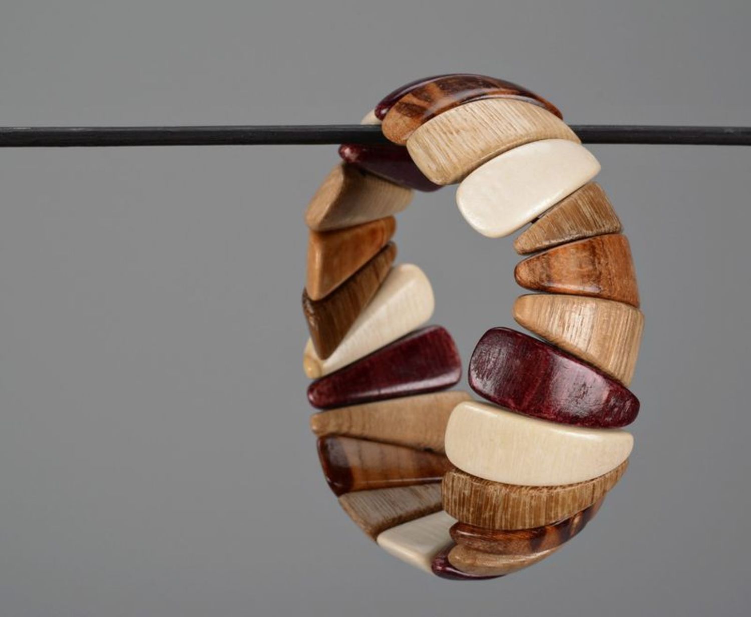 Bracciale fatto a mano Braccialetto di legno Gioielli Accessori da donna foto 4