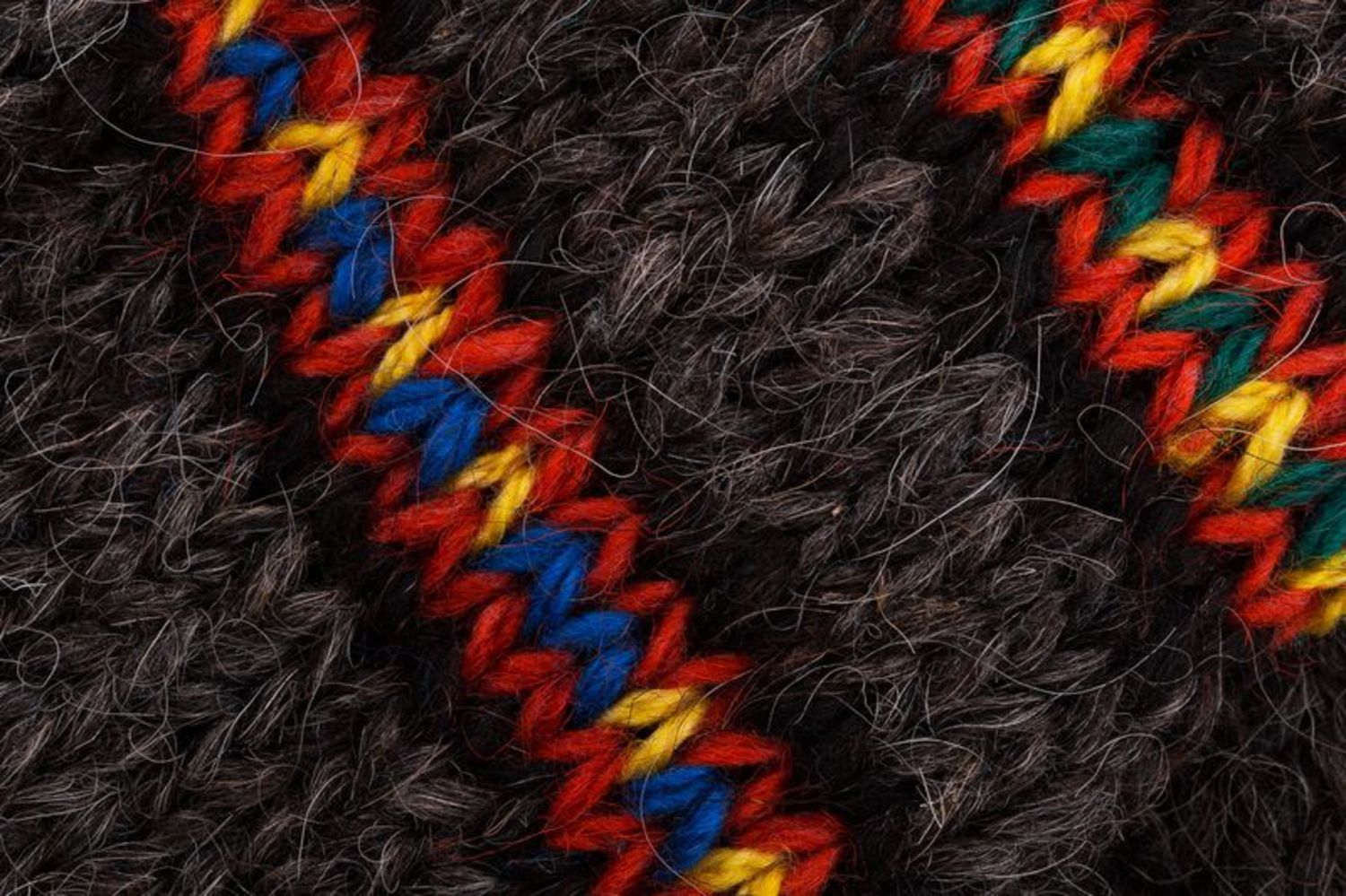 Calcetines largos de lana con rayas vistosas foto 4