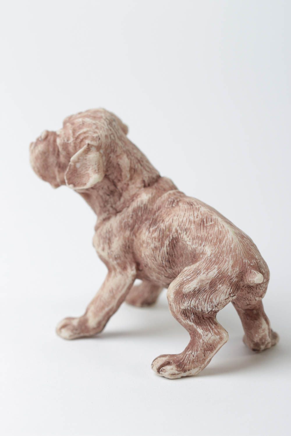 Handmade französische Bulldogge Figur dekorative Statuette für Wohnzimmer Deko foto 4