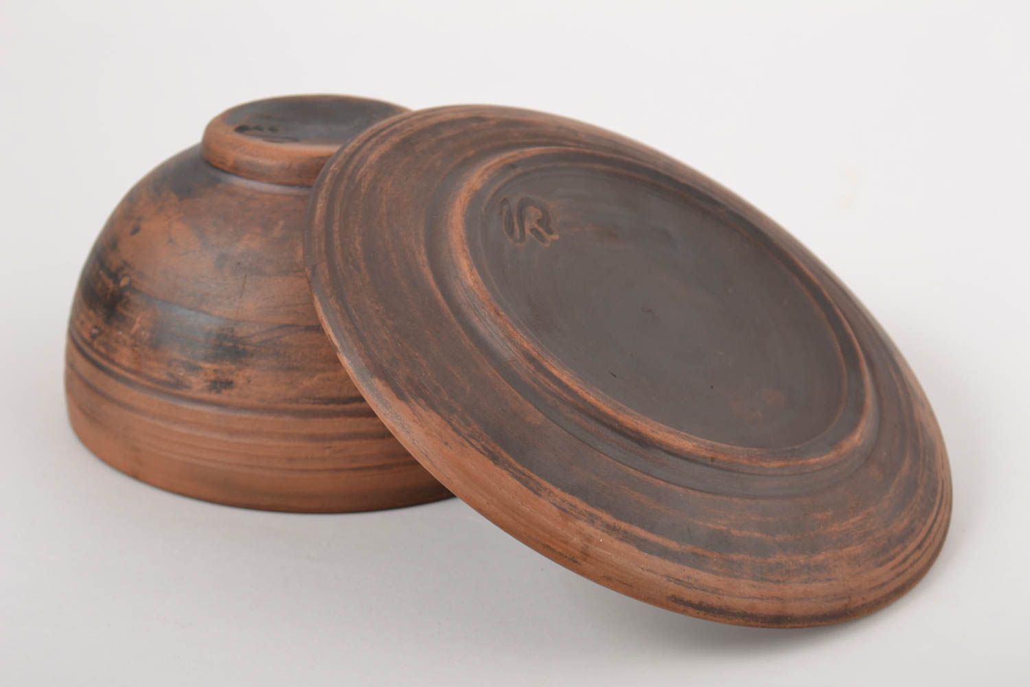 Schöne Teller Keramik handmade Geschirr bunt originelle Teller Geschenk 2 Stück foto 4