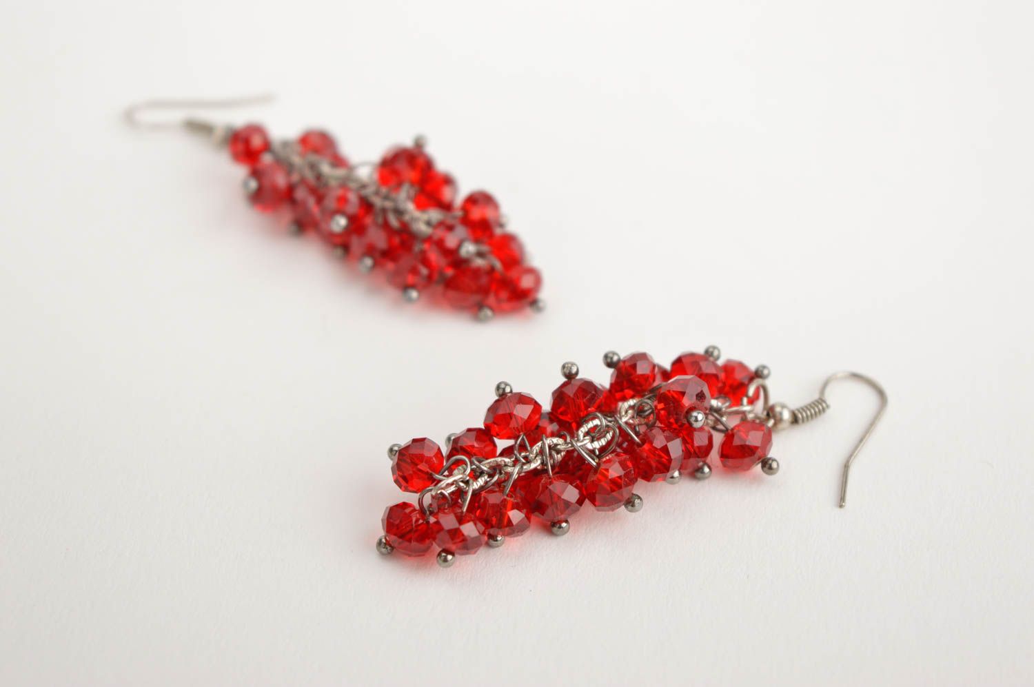 Beautiful handmade beaded earrings glass bead earrings fashion accessories photo 2