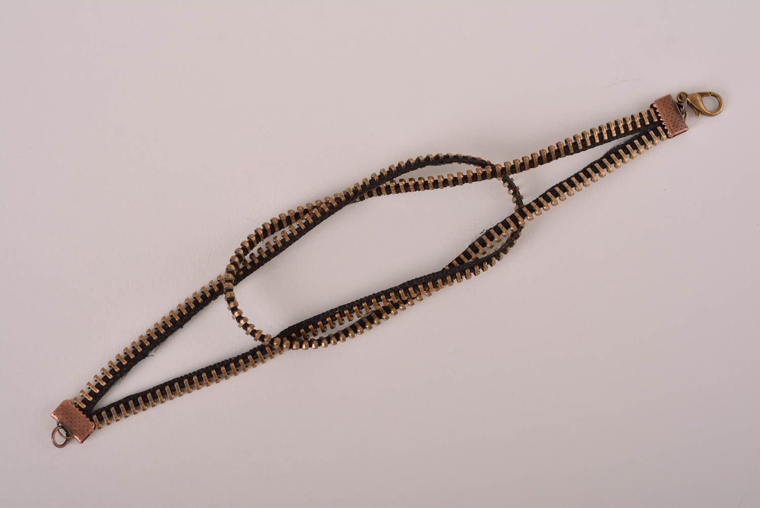 Bracciale di zip fatto a mano accessorio originale braccialetto di moda foto 5