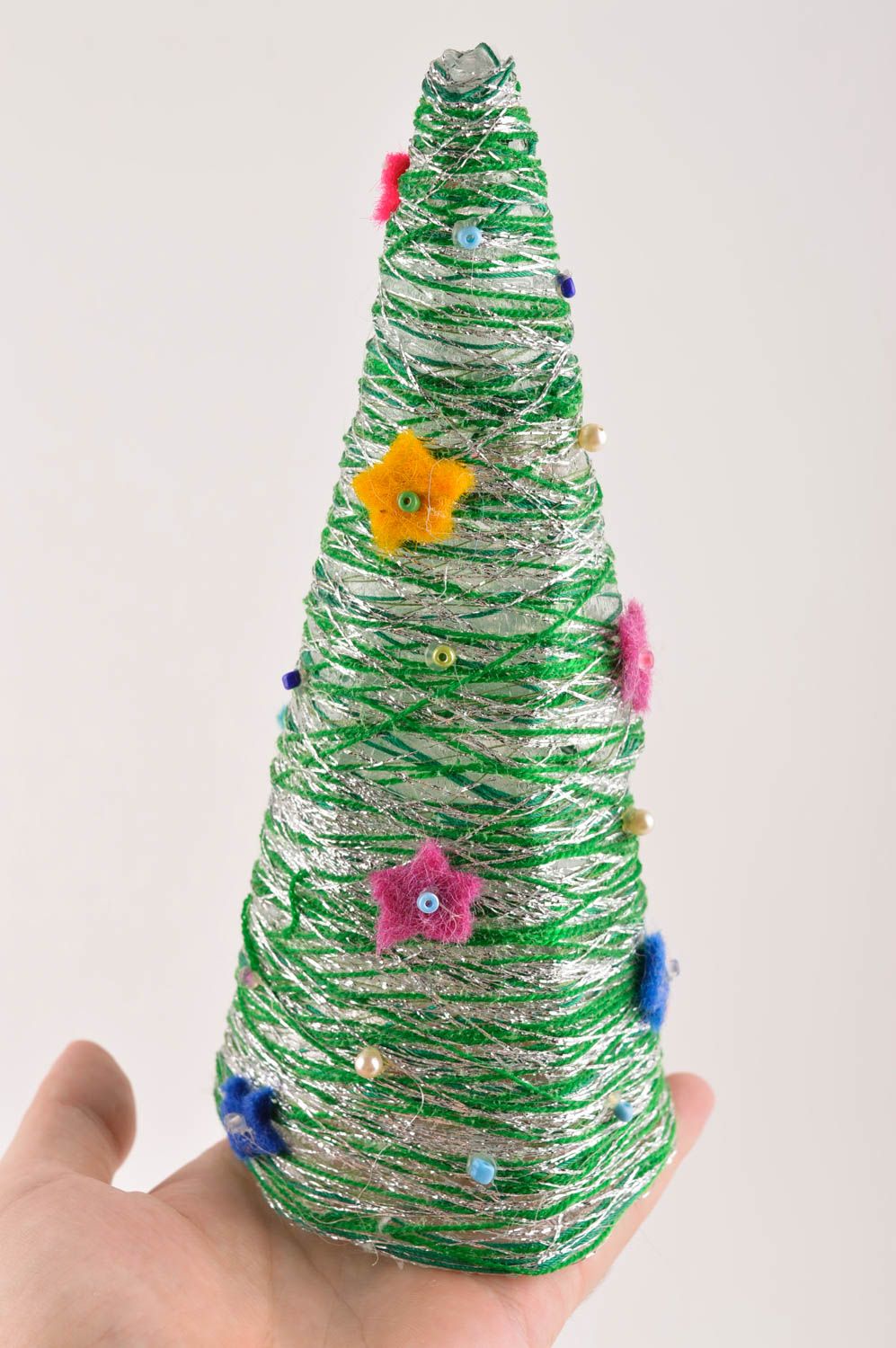 Árbol de Navidad hecho a mano elemento decorativo artificial decoración de casa foto 5