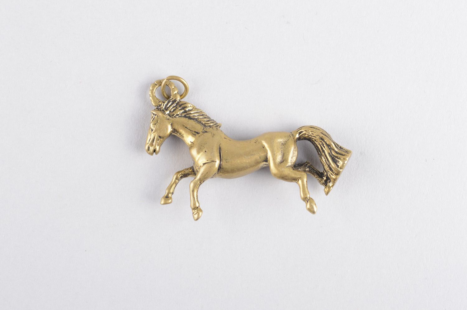 Handmade accessories bronze necklace metal pendant bronze jewelry horse pendant photo 4