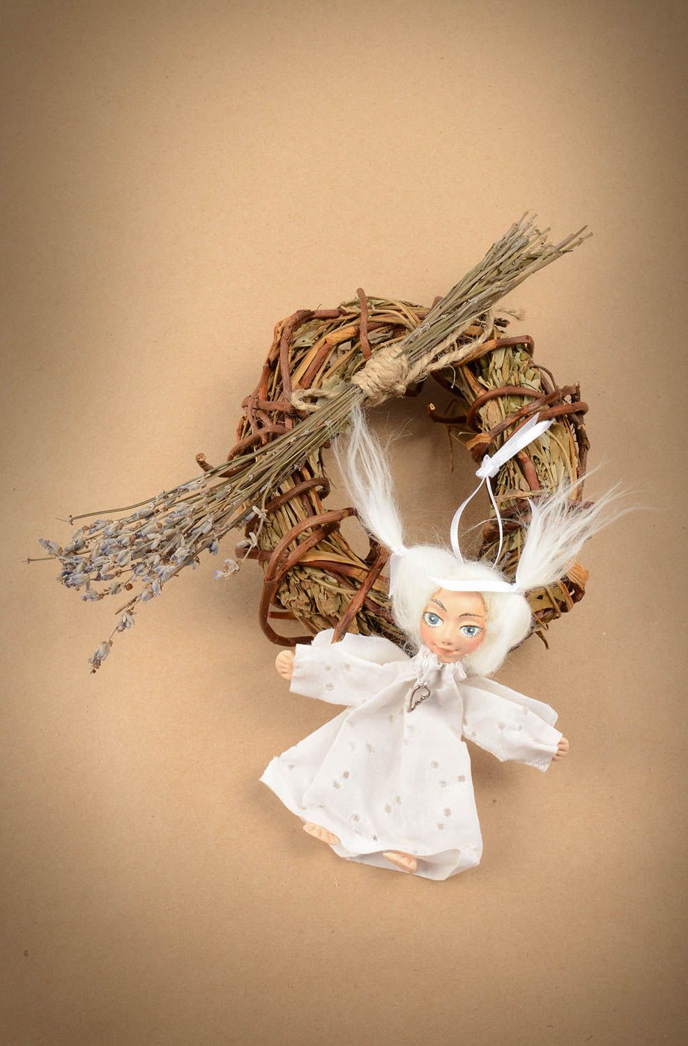 Handmade home decoration decorative angel pendants interior design fabric toy   photo 5