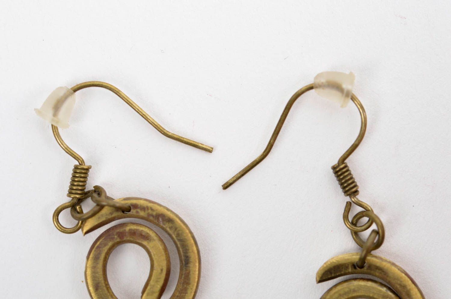 Metall Ohrringe handgemachte lange Ohrhänger elegante Ohrringe für Damen foto 4